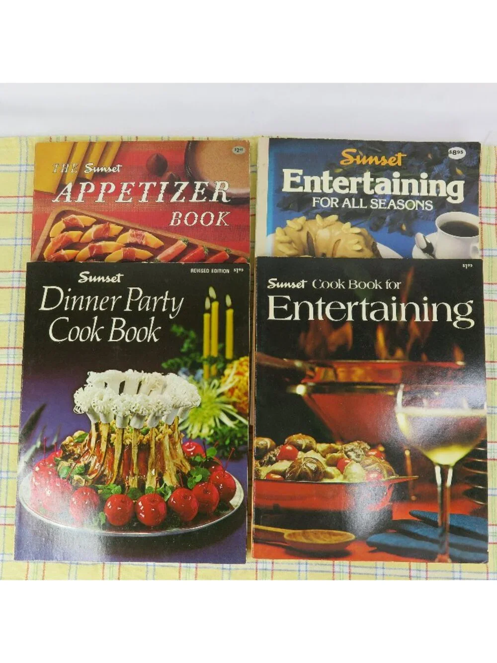 Sunset Party Entertaining Cookbooks Lot of 4 Dinner Party Appetizer Book